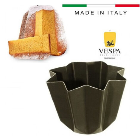 Stampo Forma per Dolci Pandoro Panettone Natale Antiaderente 800 gr 22 cm Vespa (1/5)
