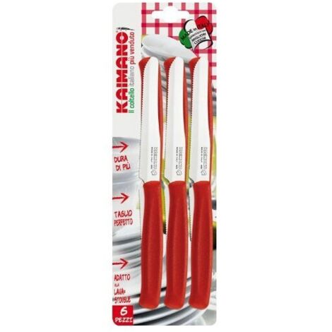 Set 6 Coltelli da Tavola Cucina kaimano Rosso fiskars (1/2)