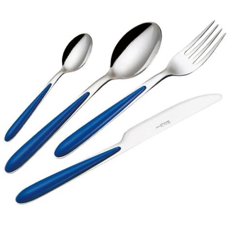 Set 24 Pezzi Servizio di Posate da Tavola Caribe Colore Avorio