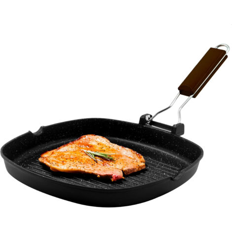 Padella Bistecchiera Antiaderente in Alluminio anche Induzione 28 x 28 cm (1/5)