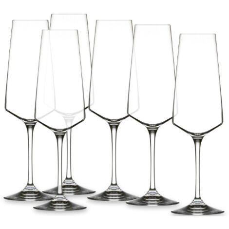 Set 6 Bicchieri Calici Flute in Vetro Aria 36 cl RCR Cristalleria (1/2)