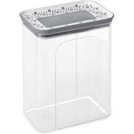 Barattolo Contenitore Rettangolare Ermetico Bianco Grigio 700 cc (1/2)
