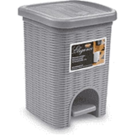 Pattumiera Bidone a Pedale Elegance Stone Grey 20 Litri (1/3)