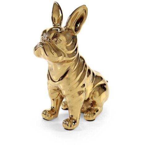 Decorazione Casa Scultura Cane Bulldog Oro 24 x 12 x 30 cm (1/2)