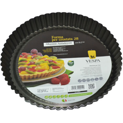 Forma Stampo Crostata Fondo Rialzato Antiaderente 28 x 3,5 cm Vespa (1/3)