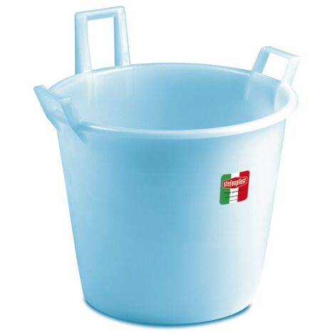 Mastello in plastica politilene blu con 3 manici vino alimenti tondo 70 cm 125 litri (1/3)