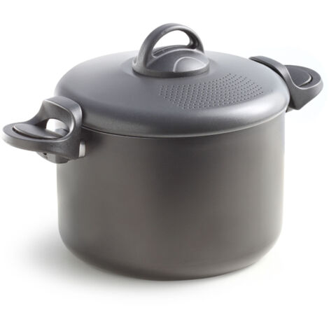 Pentola Cuociscola Scolapasta Antiaderente con Manici Blocca Coperchio 22 cm (1/5)
