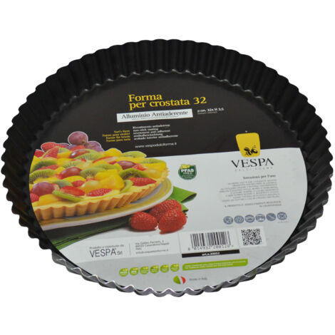 Forma Stampo Crostata Fondo Rialzato Antiaderente 32 x 3,5 cm Vespa (1/3)