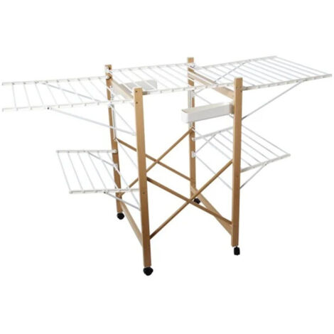 Stendibiancheria Stendino Finto Legno Wide con Porta Mollette (1/5)