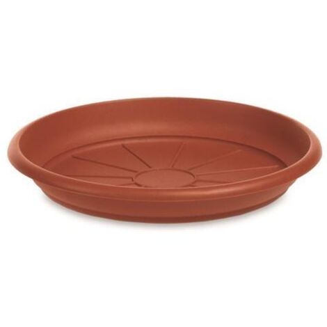Sottovaso tondo 40 cm in terracotta – Antishock e resistente ai raggi UV – Per vasi fino a 50 cm di diametro – Bama (1/5)