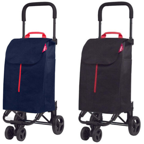Carrello Portaspesa Spesa Sacca in Poliestere Twin Nero 4 Ruote Gimi (1/5)