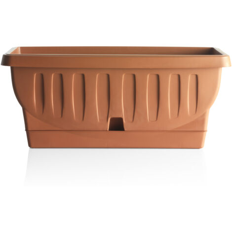 Vaso Fioriera rettangolare natura con riserva Bama 80 x 38,5 cm cm (1/4)