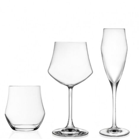 Set 18 Calici Bicchieri Flute in Vetro Trasparente RCR Cristalleria (1/3)