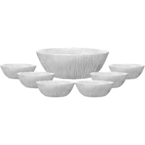 Set Macedonia coconut 7 pezzi Insalatiera + Ciotole bormioli bianco