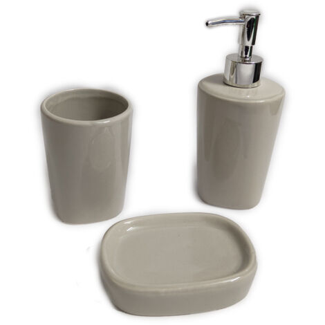 SET BAGNO CERAMICA 3 PZ TOM TORTORA (1/2)