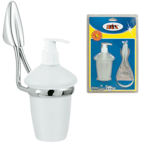 Portasapone Dispenser da Parete Glaciar Sapone Liquido in Vetro Artex (1/3)