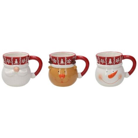 Tazza 420 cc (3 assortiti) Dear Santa Dolomite Rosso (1/5)