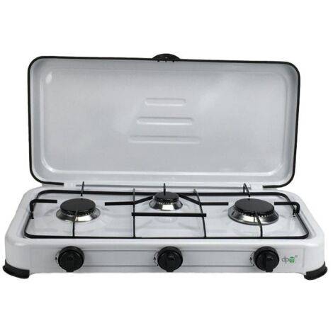 Fornello a Gas da Cucina o Campeggio Ignis 3 Fuochi Smaltato Nero (1/2)