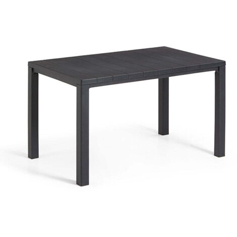 Tavolo da Giardino Effetto Legno Spazzolato Julie Graphite 147 x 90 cm Keter (1/10)
