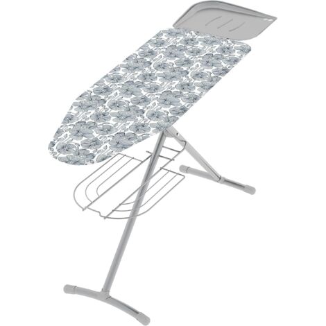 Tavolo Asse da Stiro Struttura in Metallo Turbo con Portacaldaia 120 x 44 cm