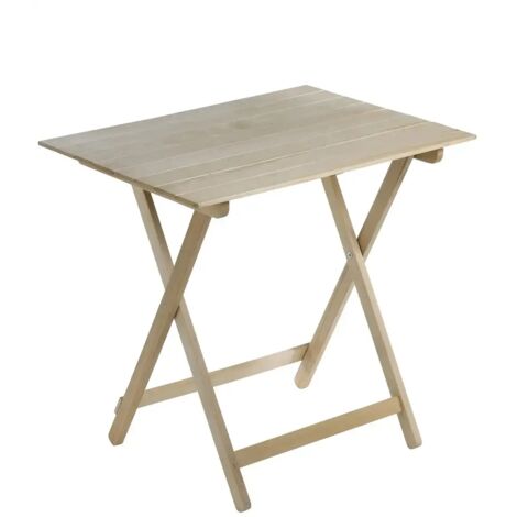 Tavolo da Giardino Terrazzo Pieghevole in Legno di Faggio 60 x 80 cm (1/2)