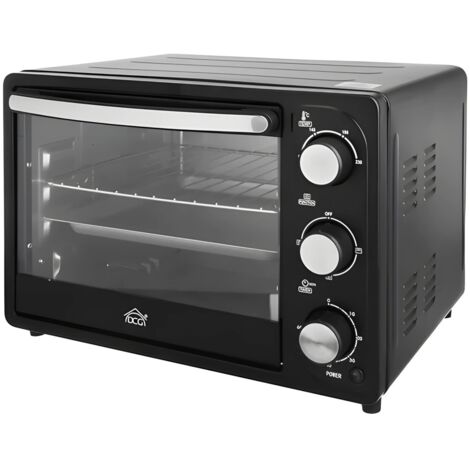 Forno Elettrico Ventilato con Timer Nero 1280 Watt Capacità 20 Litri (1/3)