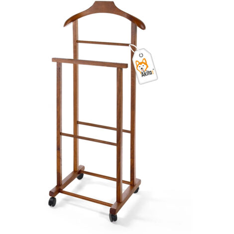 Omino Doppio Indossatore da Camera in Legno Faggio Noce 43 x 33 x 105 cm (1/5)
