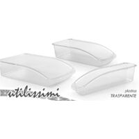 Set 3 Contenitori multiuso per frigo armadi cassetti 3 misure trasparenti