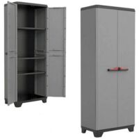 Mobile Armadio in Resina Stilo Alto Grigio e Nero 173 x 68 x 39 cm Keter