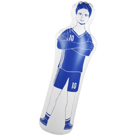 Mannequin gonflable football Tumbler Soccer 0,35m - Sac de boxe 40x160cm - PVC - Bleu (1/5)
