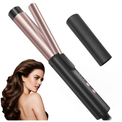 Fer à Boucler Électrique 25mm - 3 Niveaux de Température Réglable (160℃/180℃/200℃) - Manchon Anti-chaleur - Cordon Pivotant 360° - 110-240V - Pour Femmes et Filles (1/5)