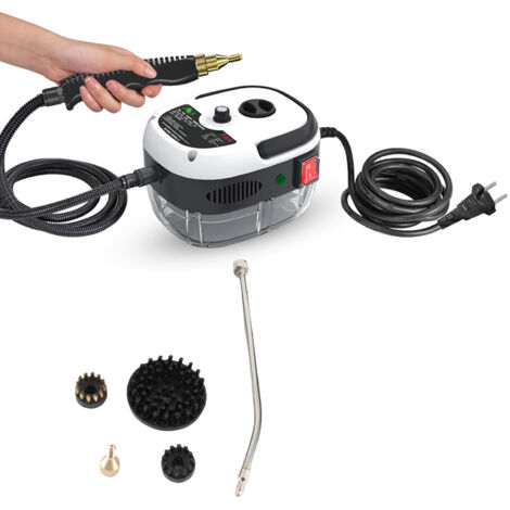 Nettoyeur Vapeur Portable 1500W Haute Pression - 6 Niveaux Réglables - 105°C (229°F) - Désinfection et Nettoyage Puissant - 3 Brosses et Lance Flexible - Blanc - 220V (Norme Européenne) (1/5)