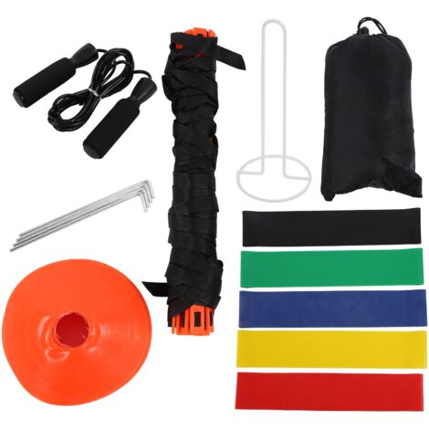Kit d'Entraînement Vitesse & Agilité - Échelle de Sprint + 10 Cônes + Parachute + Bande Élastique + Corde à Sauter (Couleur Aléatoire) - Équipement Sportif Football Fitness (1/5)