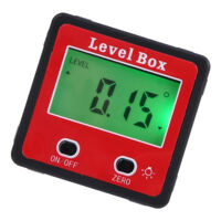 Niveau Numérique Miniature - Inclinomètre Électronique avec Base Magnétique, Mesure d'Angle Horizontal (Rouge) - Pour Bricolage, Construction et Aménagement