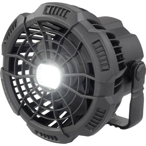 Rechargeable Ventilateur sans fil noir avec télécommande, pivotant, avec éclairage (1/5)