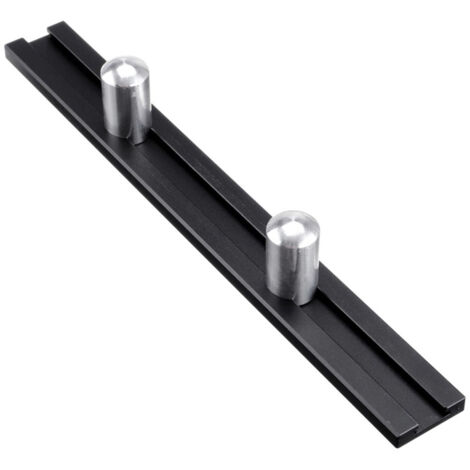 Placa de tope con orificio para perro de 19 mm, herramientas para trabajar la madera, aleación de aluminio, abrazadera de posicionamiento auxiliar, tope de cepillado para banco de trabajo. (1/5)