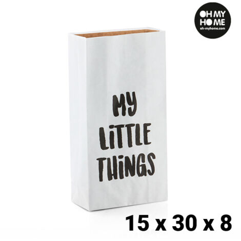 BigBuy Home Tasche de Papel Small Oh My Home (15 x 30 x 8 cm), Mehrfarbig, Einheitsgröße (1/3)