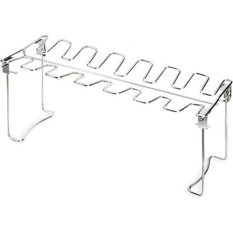 Barbecue,Support de Gril de pilons de Poulet BBQ Grill Wing Wing Grill, Accessoires de Grille de Cuisson de Cuisses de Poulet en Acier Inoxydable, égouttoir en Option (sans Plaque)-Fei Yu (1/3)