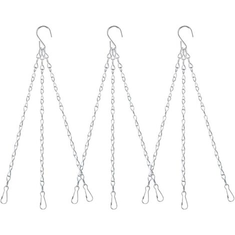 3 ensembles de chaînes de jardinière en métal chaînes suspendues chaîne de suspension de jardinière-Fei Yu (1/5)