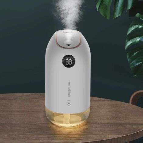 Humidificateur d'Air 500ML, Maison Diffuseur d'Humidificateur à Brume fraîche 23 dB Ultrasonique Silencieux Humidificateur d'Air Bébé Arrêt Automatique pour Chambre Bureau Yoga - Blanc-Fei Yu (1/5)