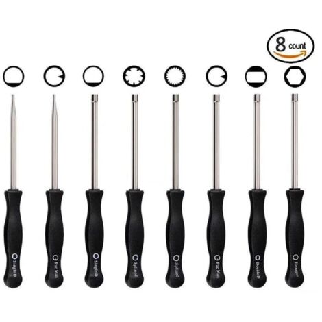 8 Pcs Tournevis de Réglage de Carburateur Tournevis pour Carburateur Nettoyage Moteur Réparation Convient à La Plupart des Moteurs de 2 Cycles (8 pcs tournevis avec boîte&aiguille) (1/5)