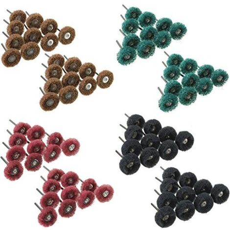 80 pièces disque de polissage abrasif tampons de polissage marron 1 "80 grain 150 grain 240 grain 300 grain 80 pièces pour outils rotatifs Dremel - RWDisques de polissage (1/5)