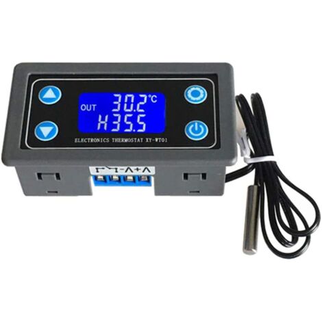 Contrôleur de température numérique 6-30V LCD affichage Thermostat numérique Module de Contrôle de température de haute précision refroidissement chauffage panneau automatique-Fei Yu (1/5)