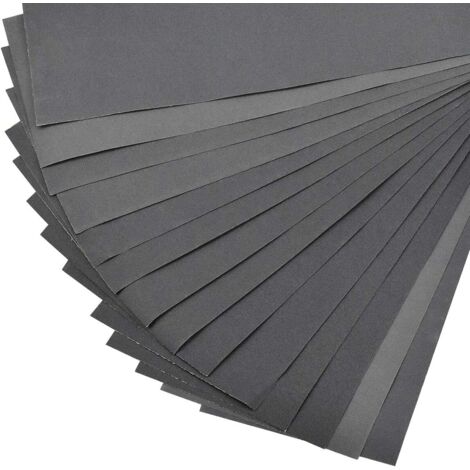 – Papier de verre abrasif multi-grains 14 pièces – 400 à 2000 – Pour bois, métal, verre et jade – Usage à sec ou humide