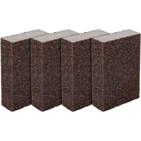Lot de 4 éponges/Blocs de ponçage pour Surfaces humides et sèches, Grossier (Grade 80 à 100) ponçage (1/5)