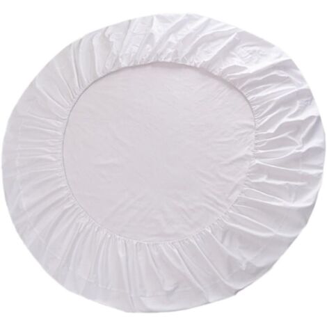 – Drap housse rond 200 cm en coton – Élastique tout autour – Résistant aux taches – Lavable en machine à froid (1/3)