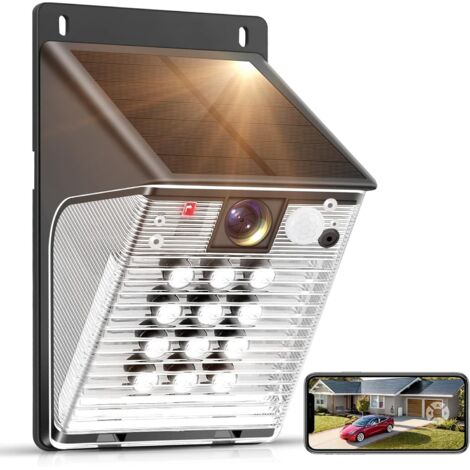 Litzee – Caméra de surveillance WiFi extérieure solaire 1080P – Vision nocturne couleur 10m – Détection de mouvement PIR – Audio bidirectionnel – Étanche IP66 (1/5)