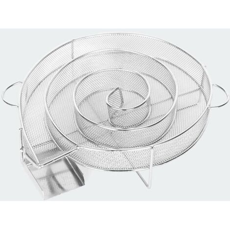 Générateur de Fumée Froide pour Fumoir Fumage Viande Poisson ,Grille Barbecue 25×18×4cm Argent (1/5)