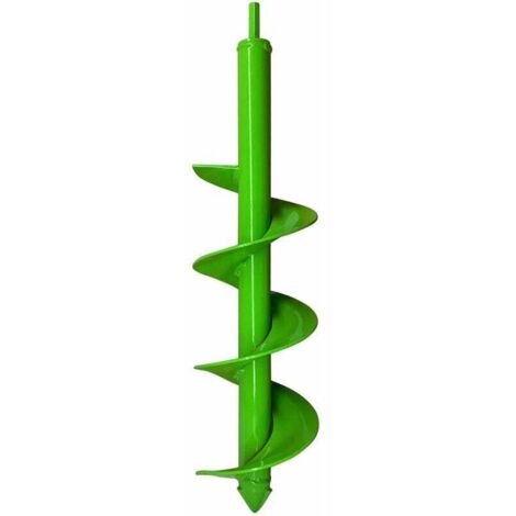 Litzee – Mèche pour tarière 10cm x 40cm – Acier robuste pour sols durs – Compatible mandrin 3/8" – Creuse des trous rapidement (1/5)