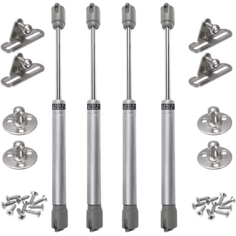4PCS vérins à gaz 100N verin meuble hydraulique ressort amortisseurs à gaz d'origine porte armoire de cuisine Bras pneumatique pour levage de porte armoire (1/5)